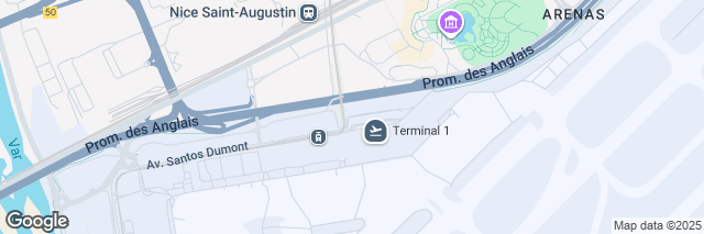 Google Maps Nice Airport Terminal 1, Aéroport Nice Côte d'Azur Boulevard Maryse Bastié, Nice, 06200, France